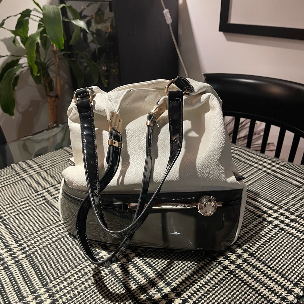 Elegant White and Black Women's Bag